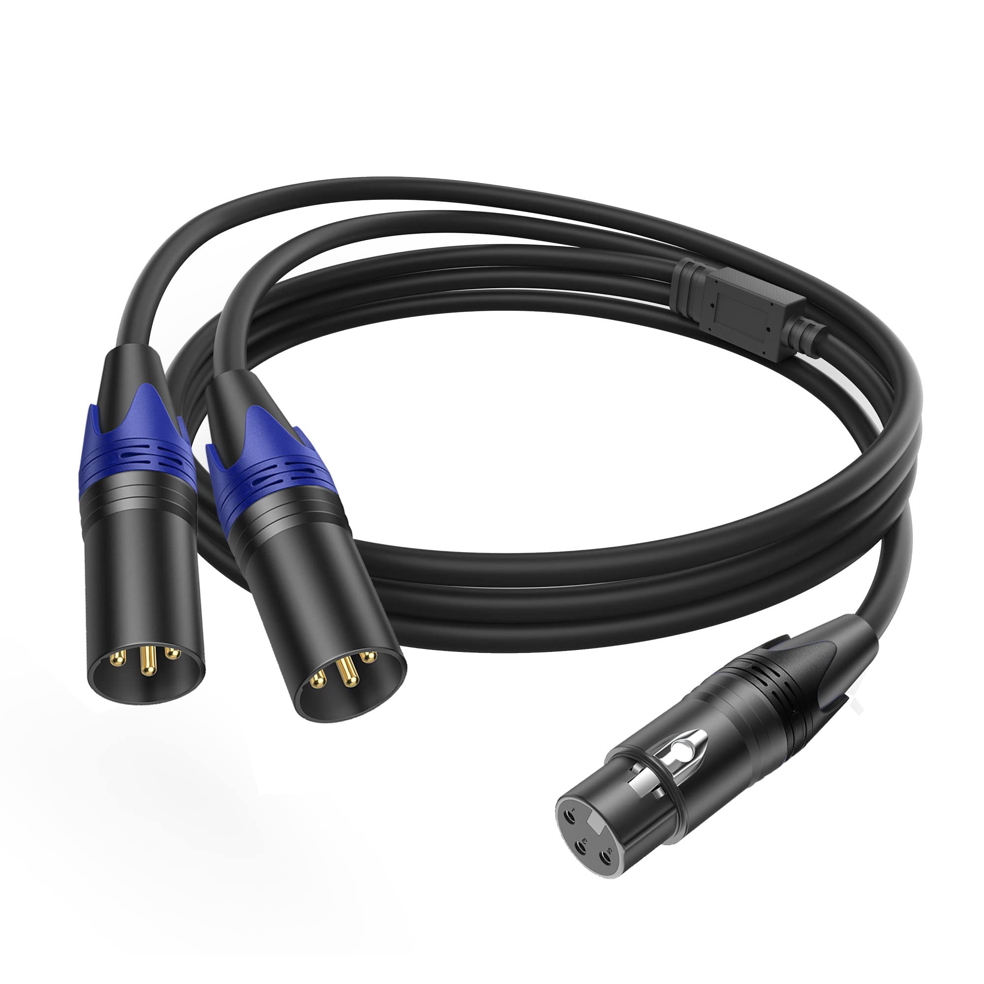Breytistykki 1x XLR Female > 2x XLR Male Línuklof