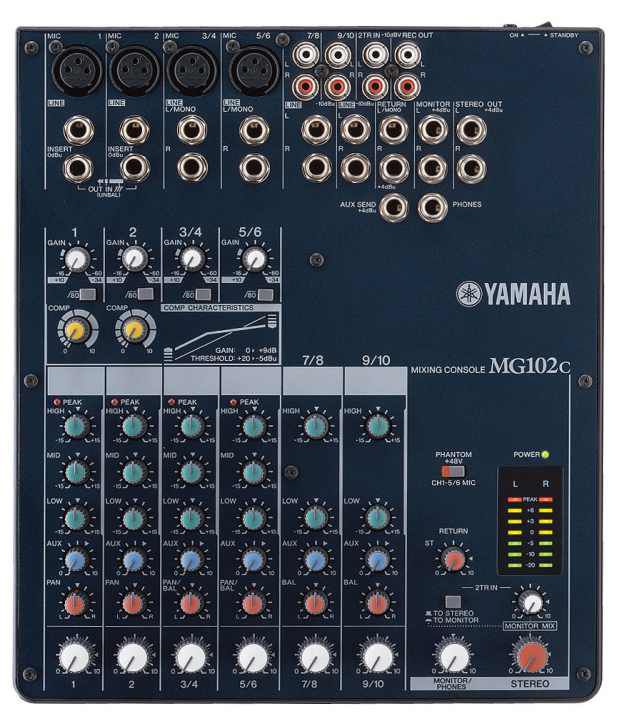 Ekki nota Yamaha hljóðmixer 10rása MG102c