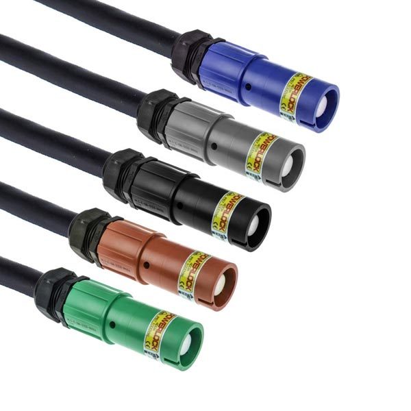 Powerlock kaplar 10m - Sett (ground-neutral-L1-L2-L3)