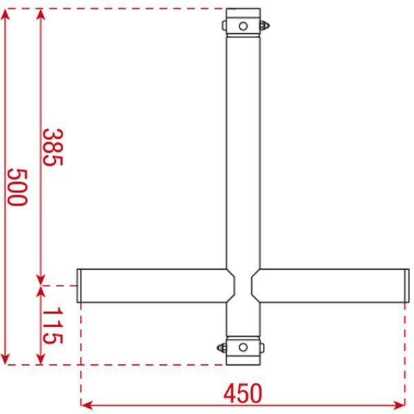 Rigg - Downrigg T truss 50 x 45cm