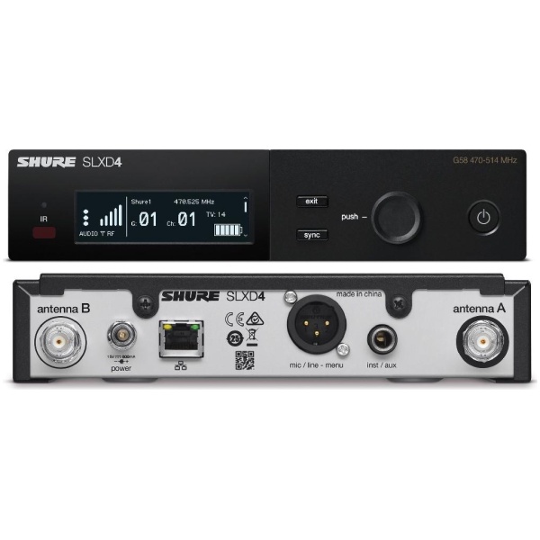 Shure SLXD Receiver (Band G59 470-514 MHz)